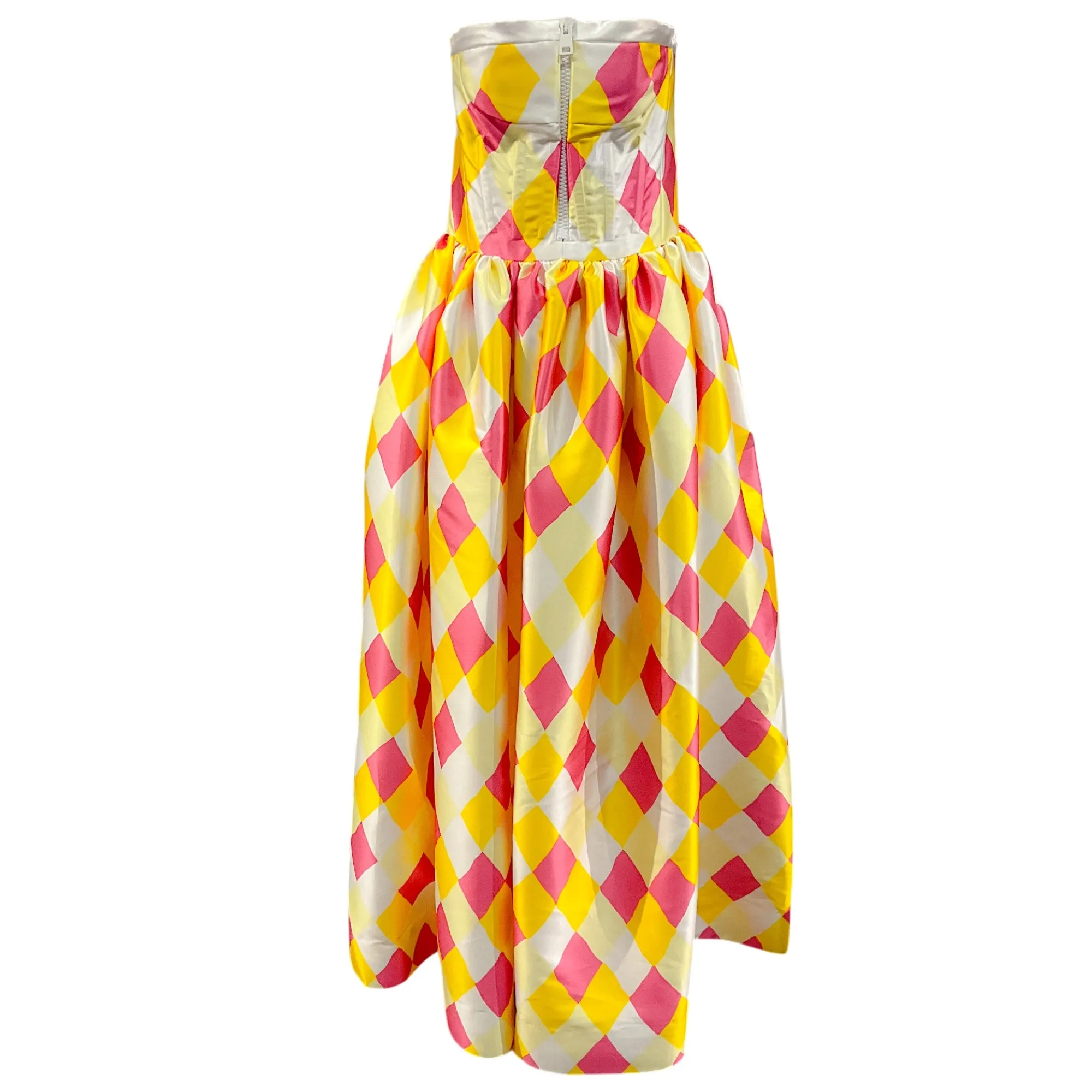 Lanvin Flamingo Pink 2020 Strapless Long Dress / Gown