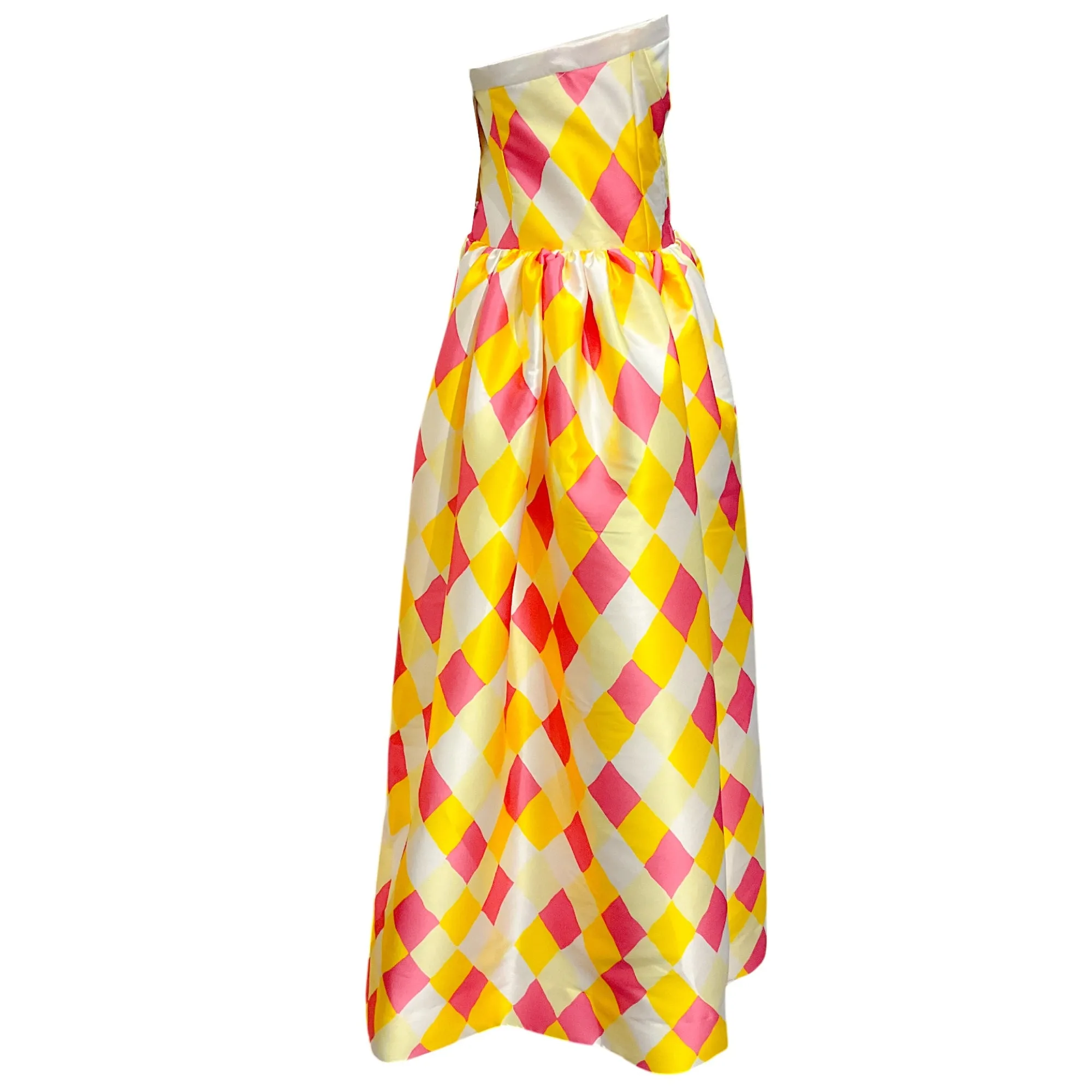 Lanvin Flamingo Pink 2020 Strapless Long Dress / Gown