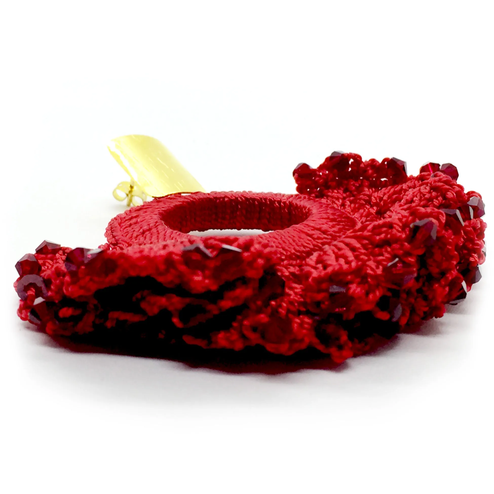 Libia: Red Crystals Cockscomb, 24K Gold