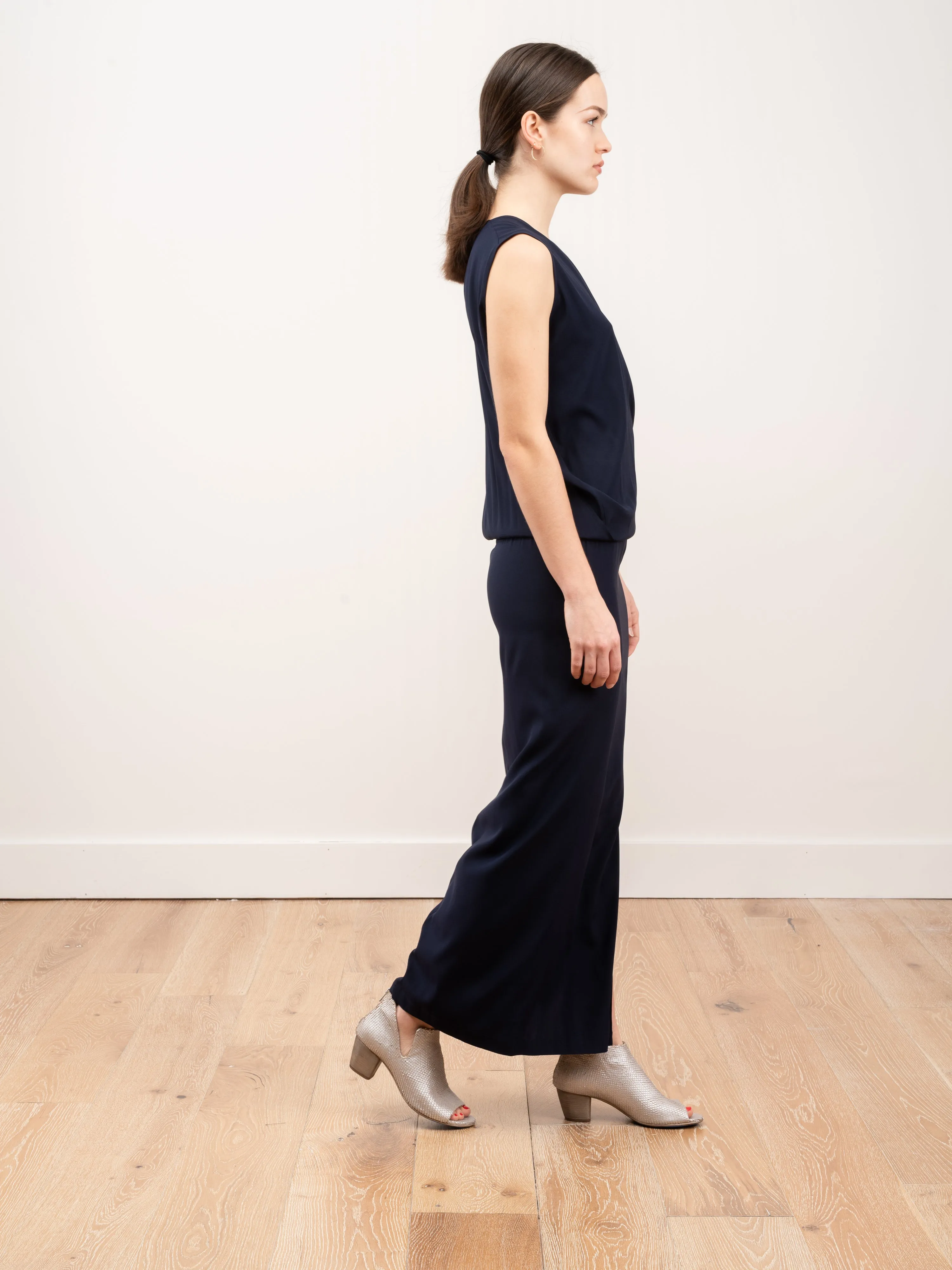 long wrap jazmin dress - ink jet