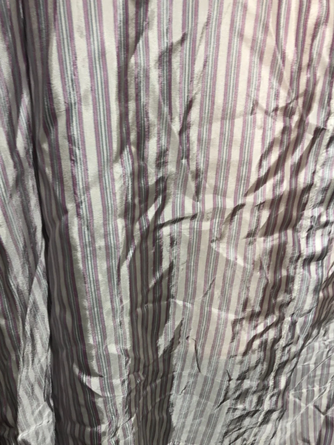 Maje Lavender Silk-Like Striped Button Down shirt dress