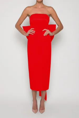 Margaret Silk Faille Midi Dress