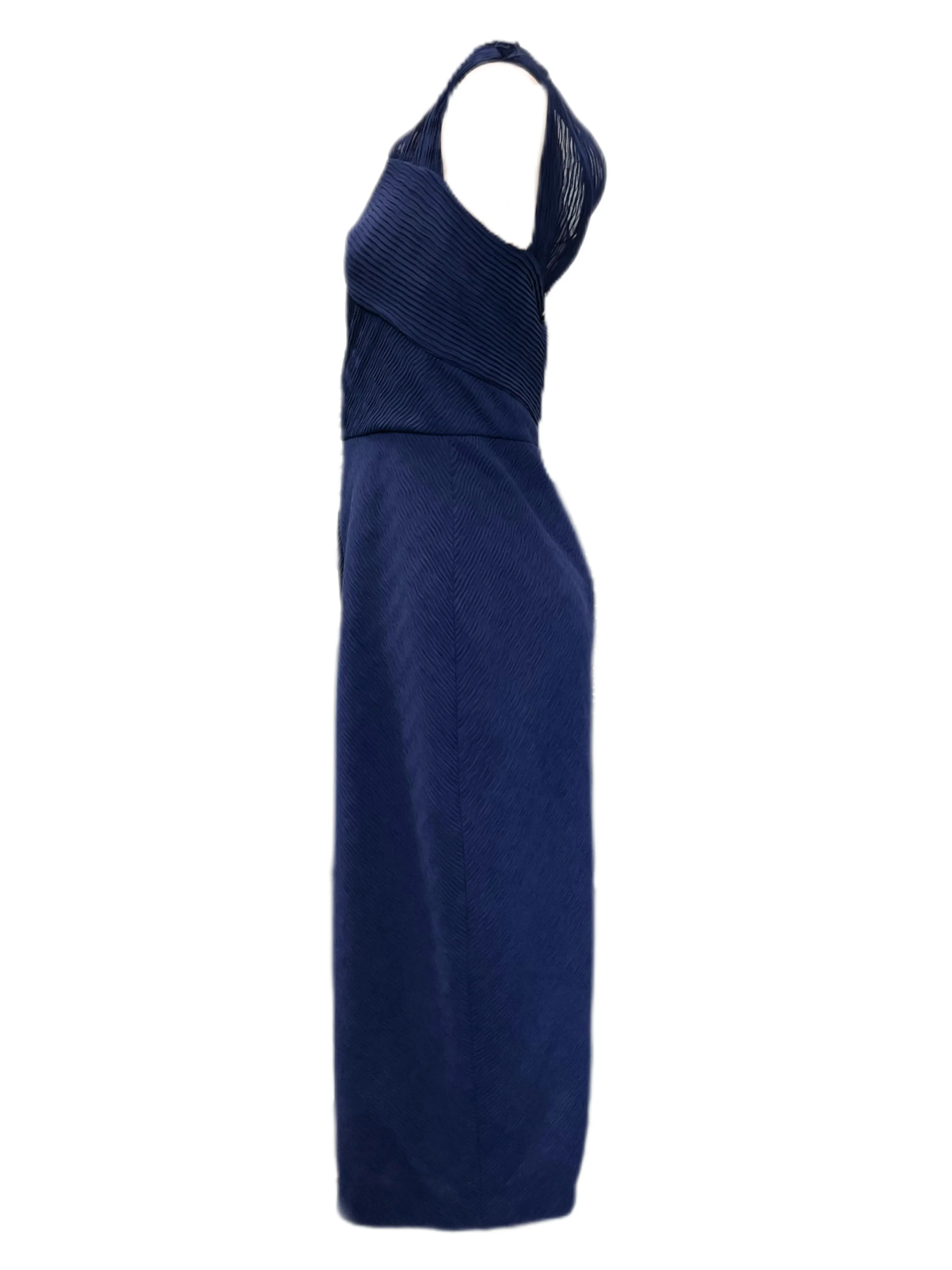 Max Mara Women's Navy Ananas Sleeveless Sheath Dress Size 6 NWT