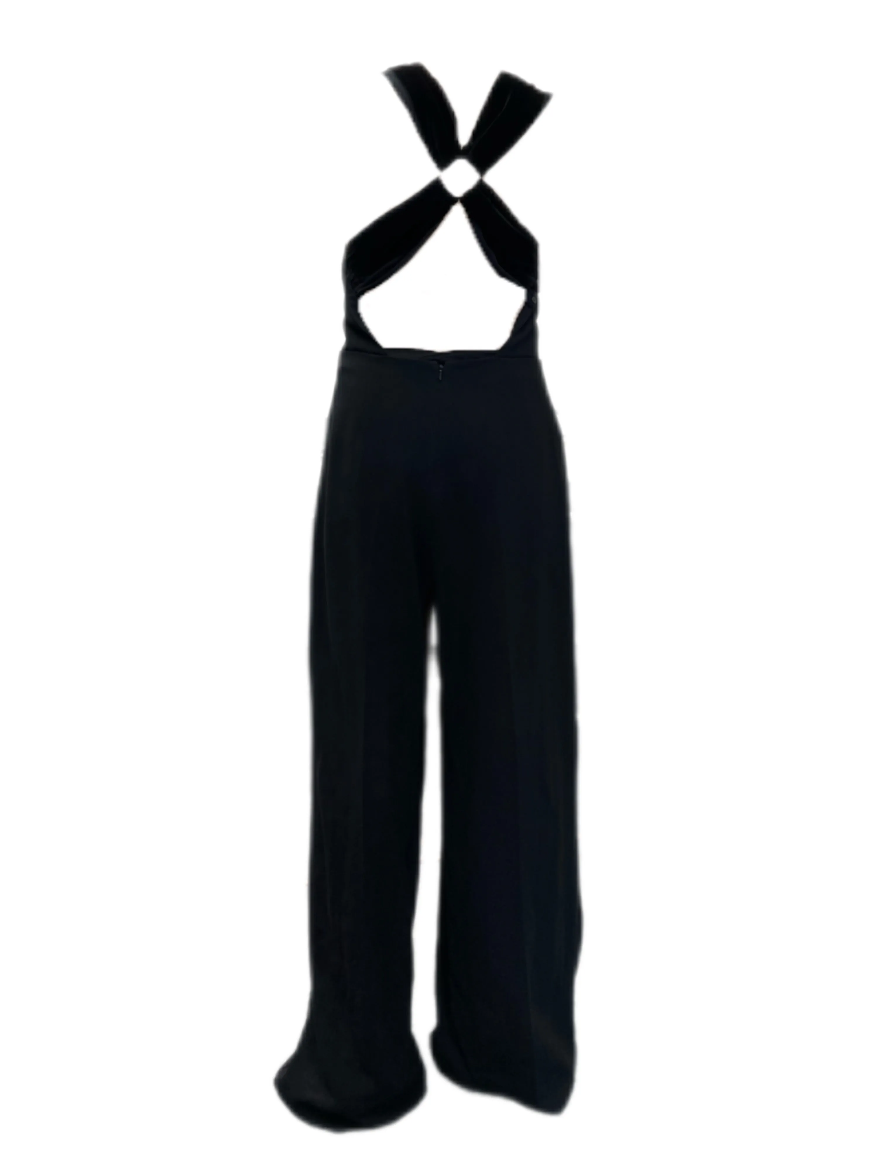 Max Mara Women's Nero Sapone Welt Pockets Jumpsuit Size 8 NWT
