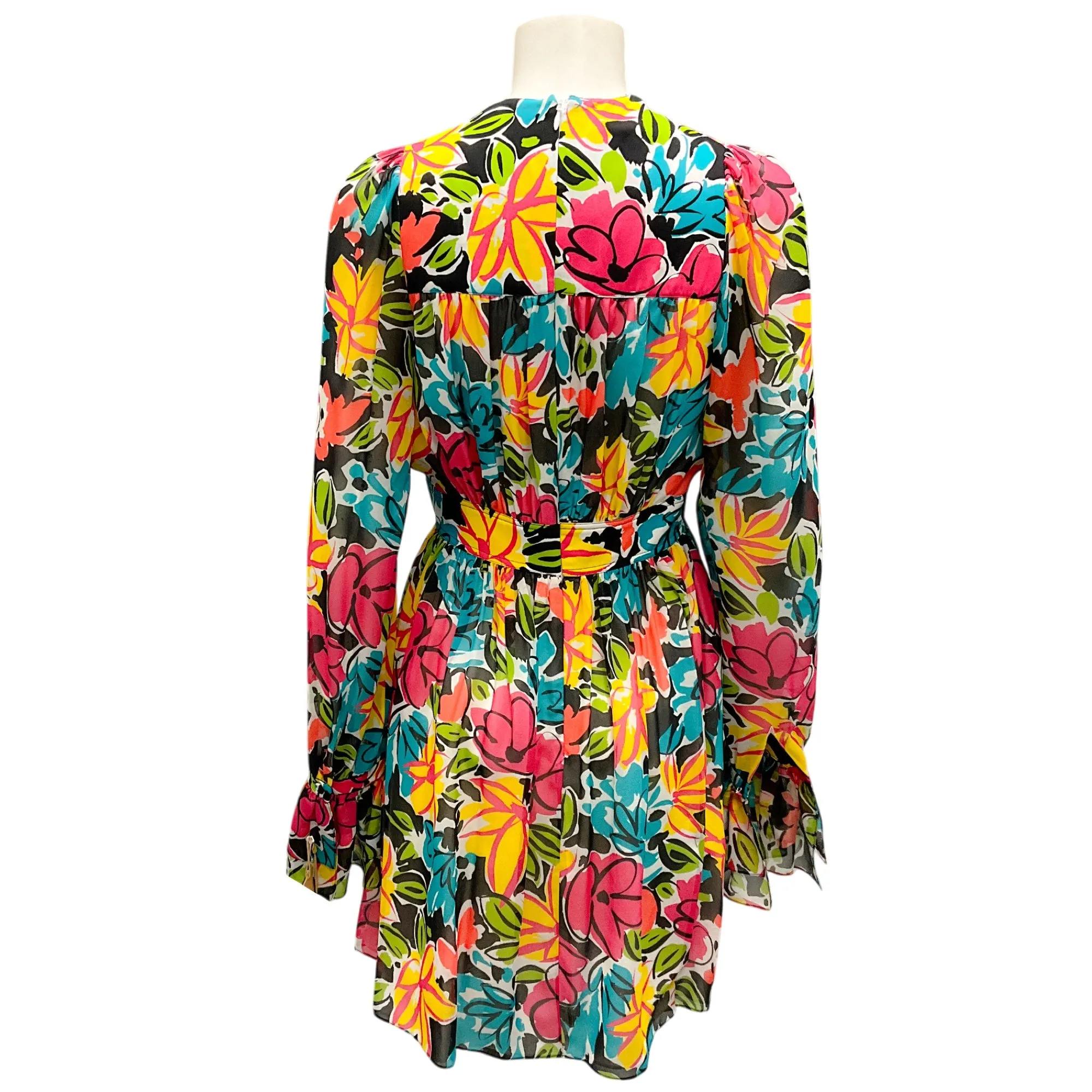 Michael Kors Collection Black Multi 2019 Printed Silk Chiffon Dress