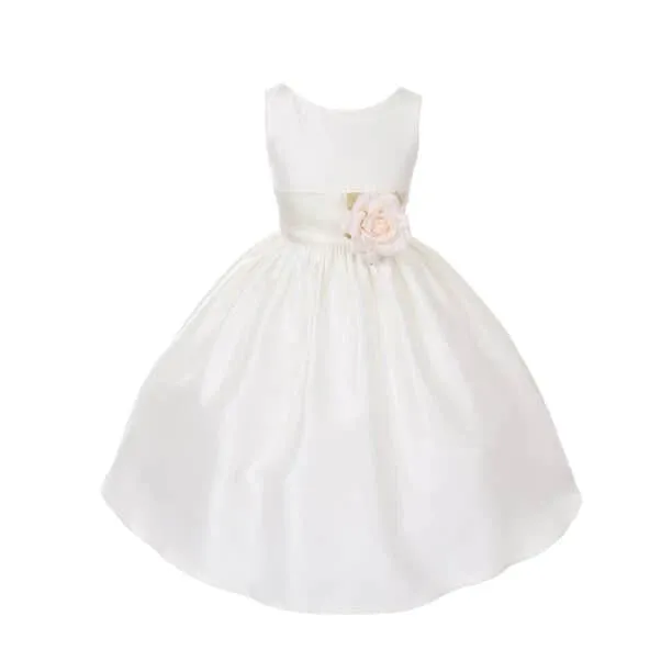 Morgan - White - Choice of Sash and Flower Colour