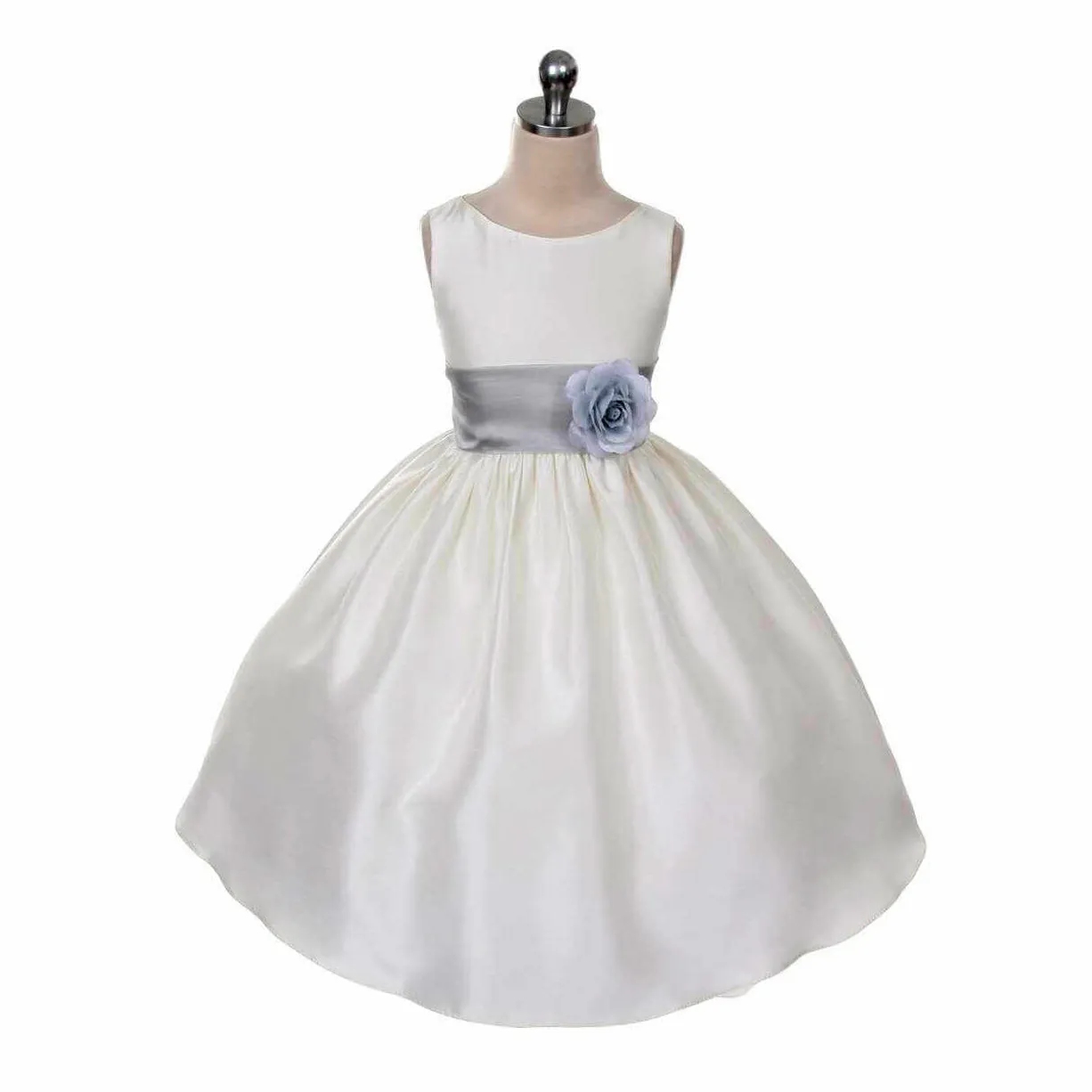 Morgan - White - Choice of Sash and Flower Colour
