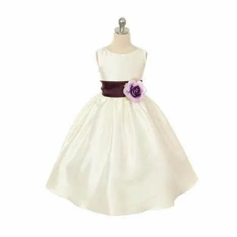 Morgan - White - Choice of Sash and Flower Colour