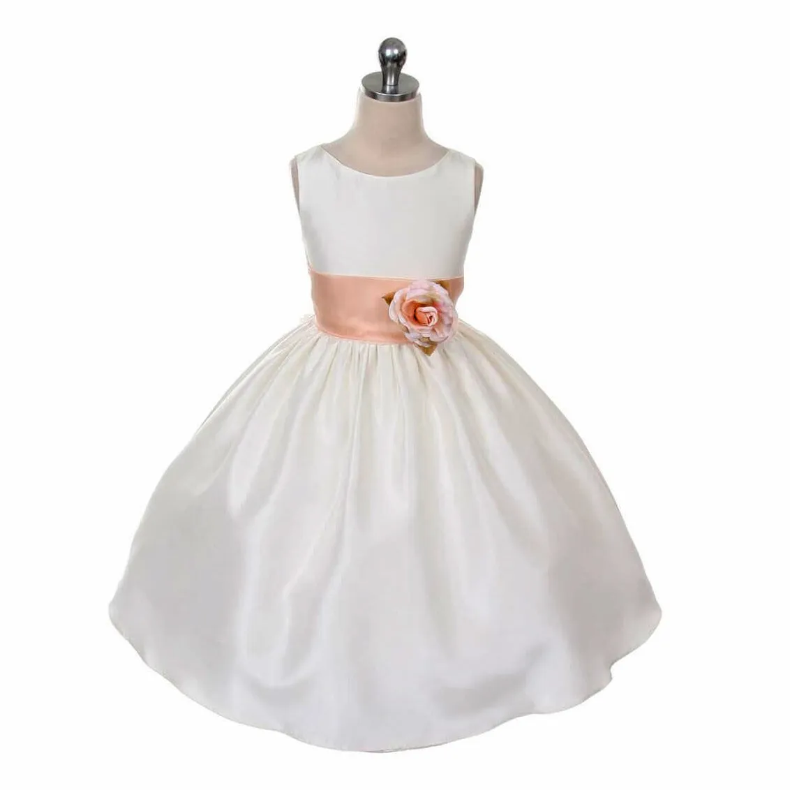 Morgan - White - Choice of Sash and Flower Colour