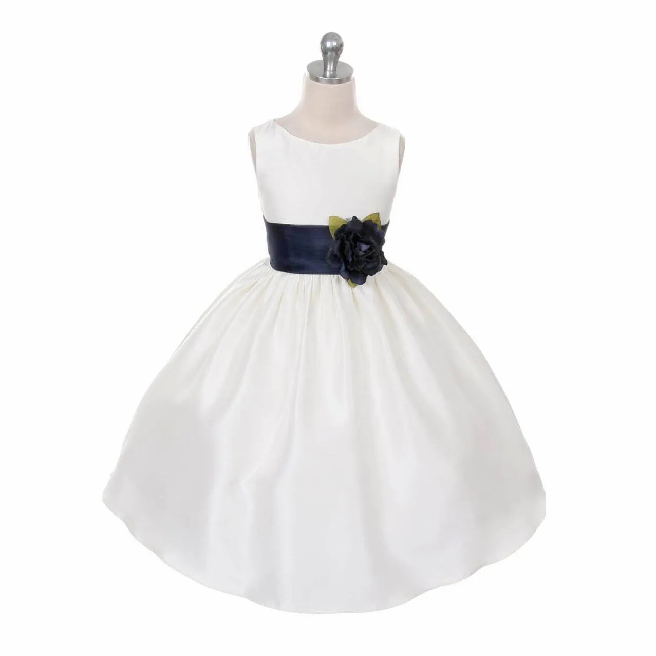 Morgan - White - Choice of Sash and Flower Colour