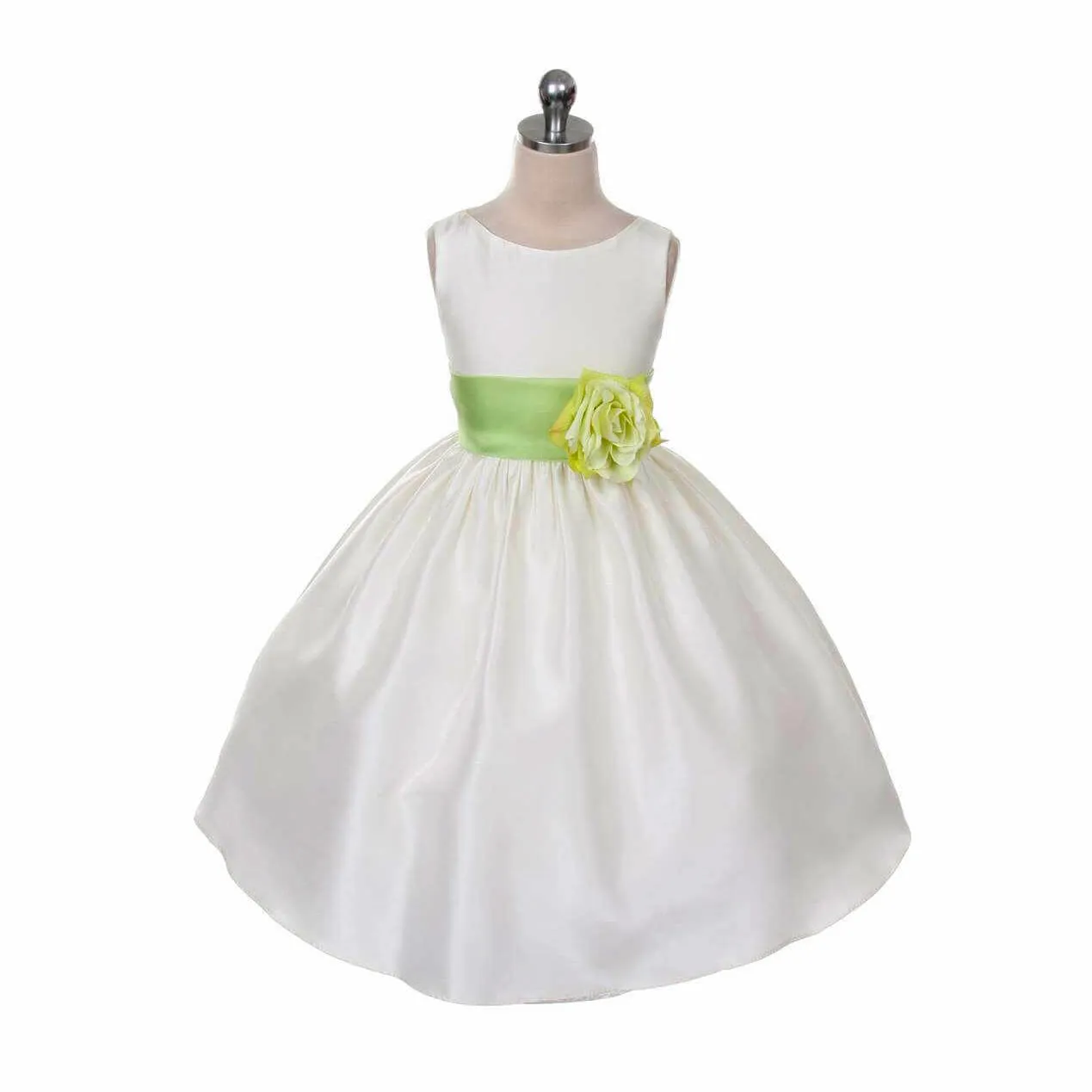 Morgan - White - Choice of Sash and Flower Colour