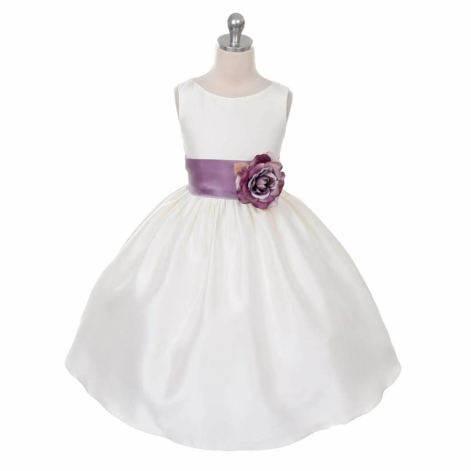 Morgan - White - Choice of Sash and Flower Colour