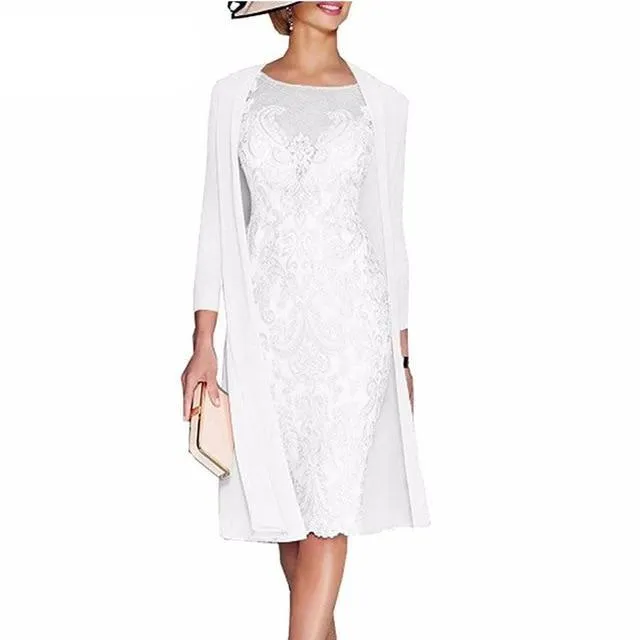 Mother of the Bride Dress with Jacket Formal Evening Gowns