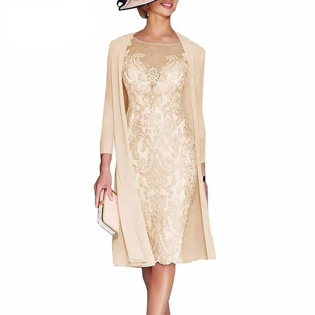 Mother of the Bride Dress with Jacket Formal Evening Gowns