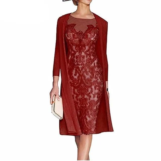Mother of the Bride Dress with Jacket Formal Evening Gowns
