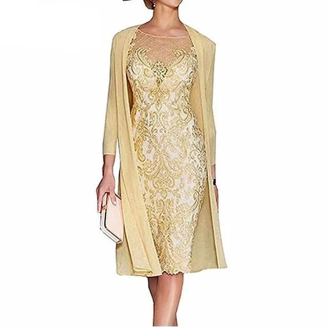 Mother of the Bride Dress with Jacket Formal Evening Gowns