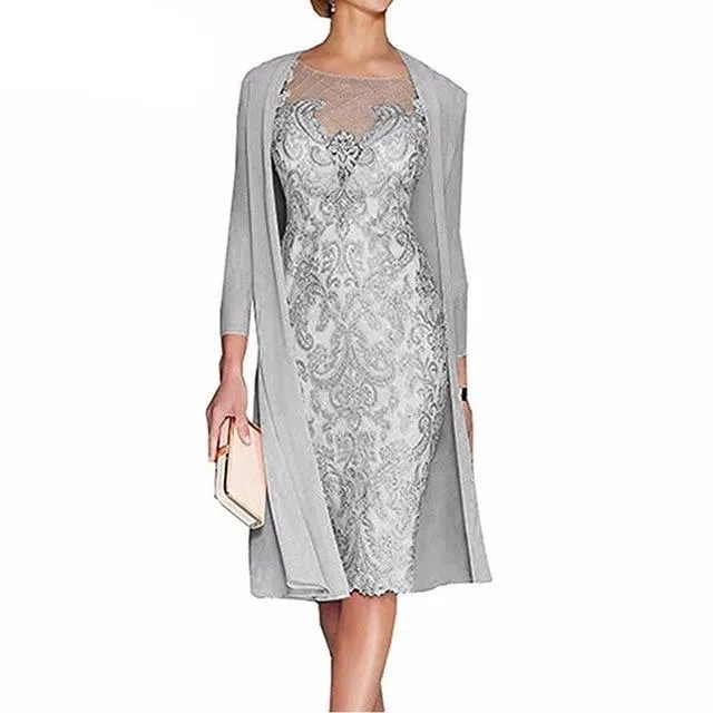 Mother of the Bride Dress with Jacket Formal Evening Gowns