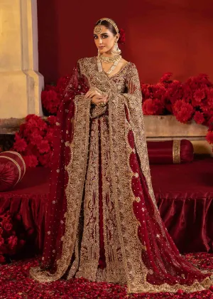 Pakistani Bridal Dress in Open Pishwas Lehenga Style