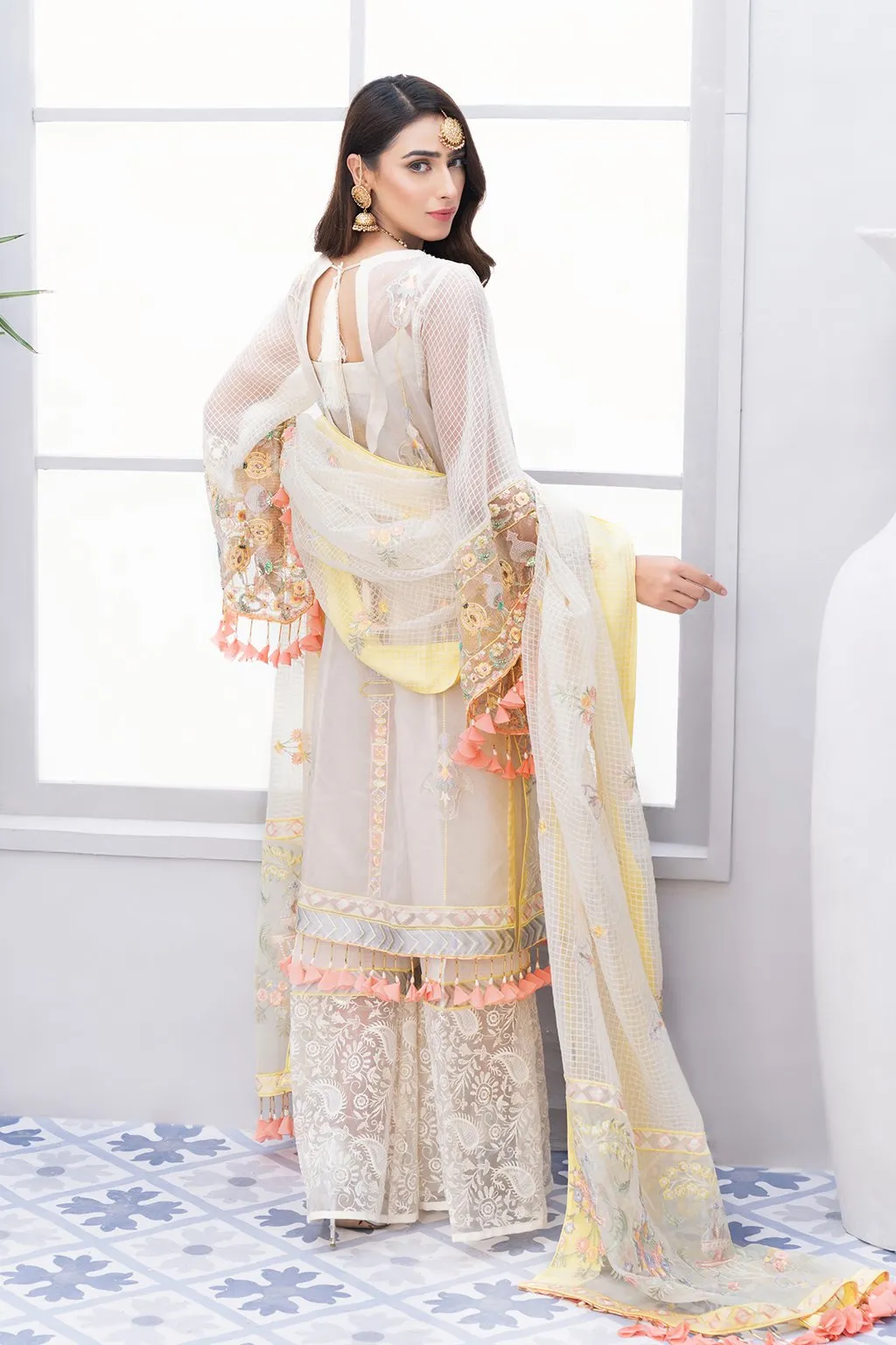 Pakistani Chiffon Festive Outfit with Embroidery #Y6159