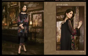 Pakistani Designgner Black Multi Color Dress by Serene Model # C 1640