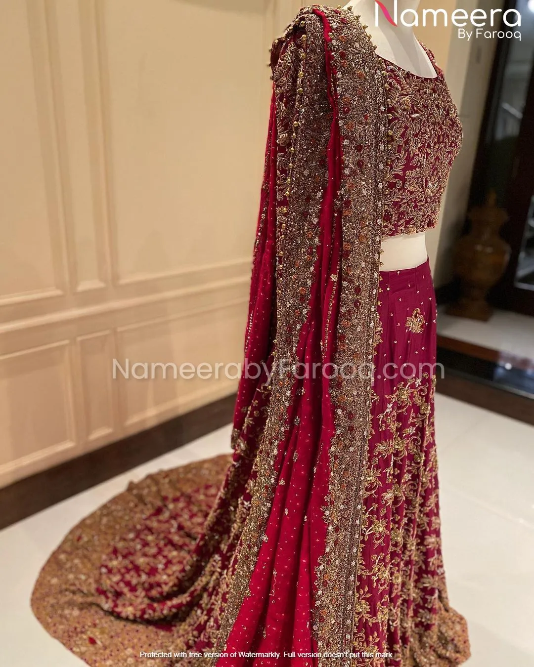 Pakistani Stunning Pink Bridal Lehnga Choli #BN231