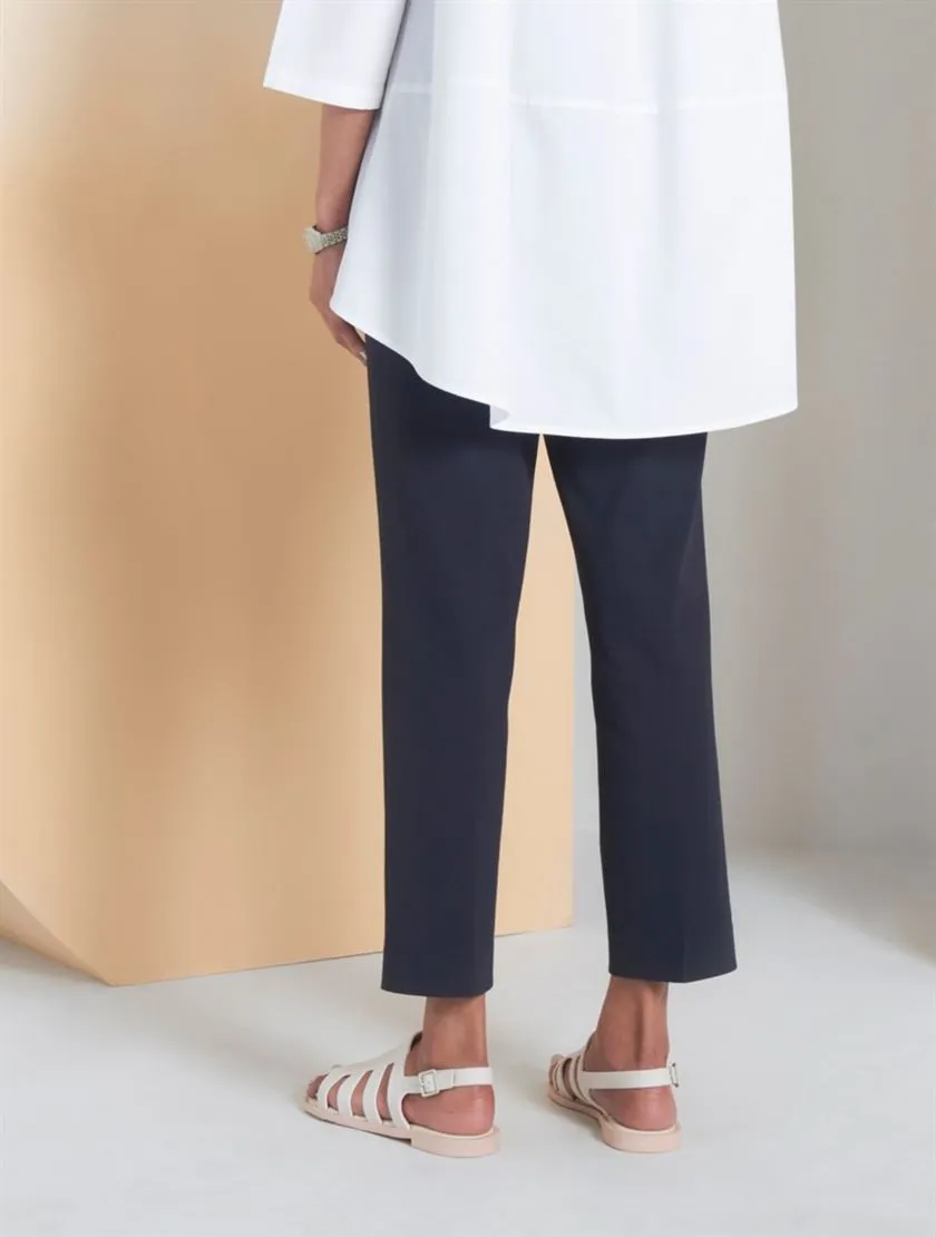 Perona   -   Womens-Bottoms-Trousers & Denims -Shalyn-Pwa-Ss24-512-24-Navy