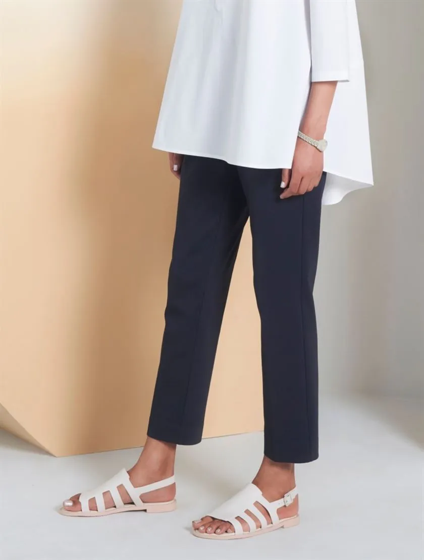 Perona   -   Womens-Bottoms-Trousers & Denims -Shalyn-Pwa-Ss24-512-24-Navy