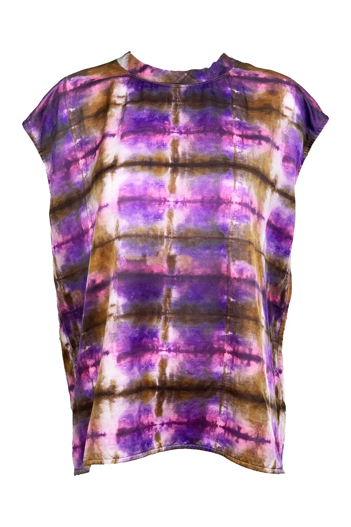 Plaid Tye Die Print Easy Pop Over Top