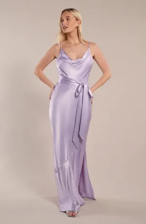 Pollenca Dress in Lilac Satin