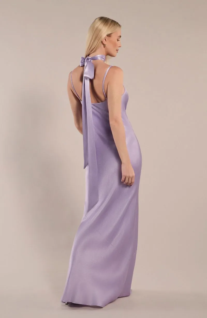 Pollenca Dress in Lilac Satin