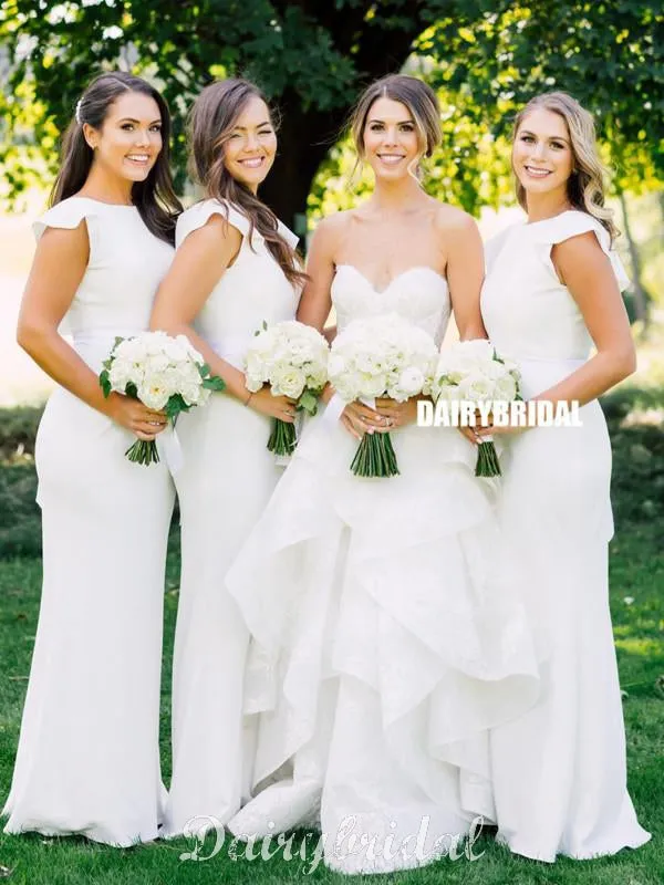 Popular Mermaid Sexy V-back Floor-Length Bridesmaid Dress, FC4907