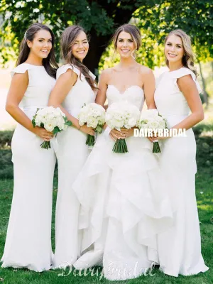 Popular Mermaid Sexy V-back Floor-Length Bridesmaid Dress, FC4907