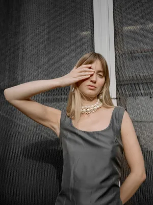 Prada Pewter Silk Dress