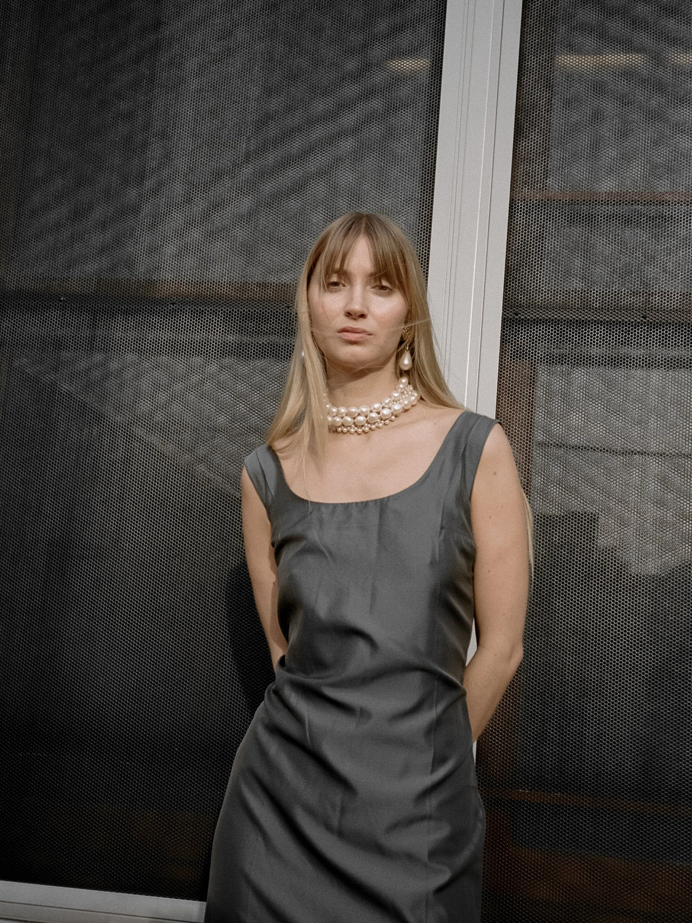 Prada Pewter Silk Dress