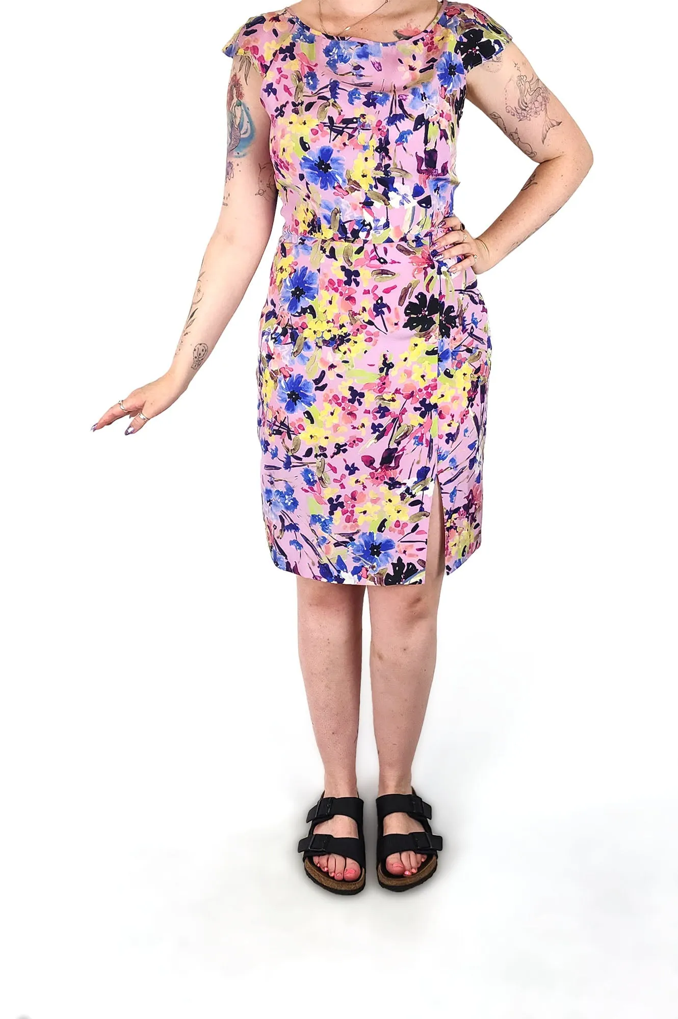 Purple silk dress size 12