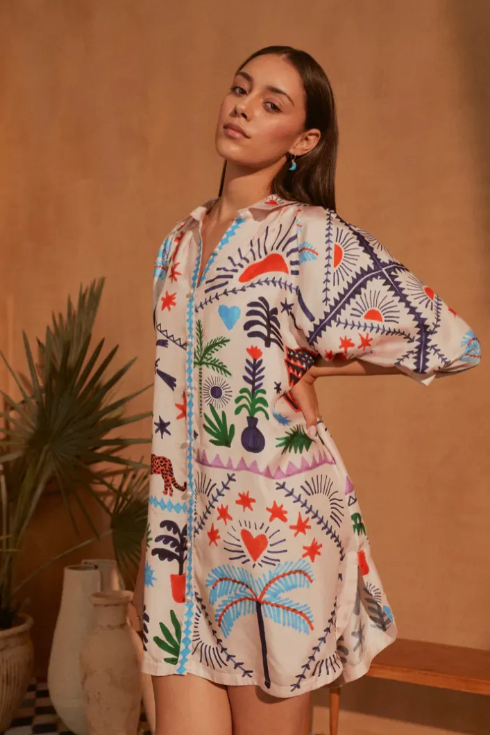 Rosa Mini- Tropical Party (100% Silk)