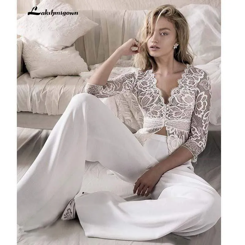 Roycebridal Jumpsuits Beach Wedding Dresses Bohemia Two Pieces