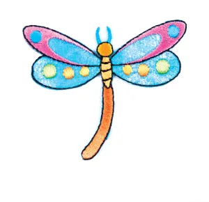 Sew On Motifs Lace Jeans Dresses Garments Appliques Patches 5.5 cm -Dragonfly