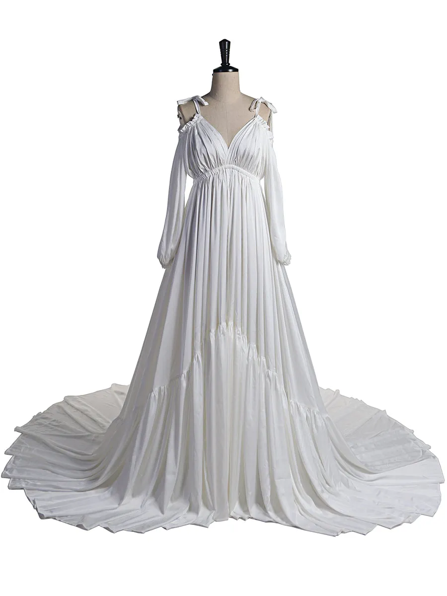 Sexy Shoulderless Maternity Evening Dress Long Pregnant Women Fancy Pregnancy Dress Elegence Maxi Gown Photo Shoot DY21721