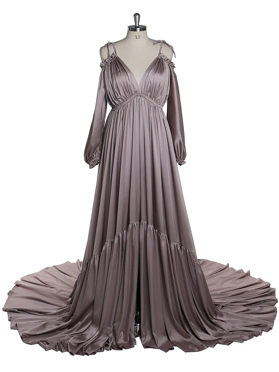 Sexy Shoulderless Maternity Evening Dress Long Pregnant Women Fancy Pregnancy Dress Elegence Maxi Gown Photo Shoot DY21721