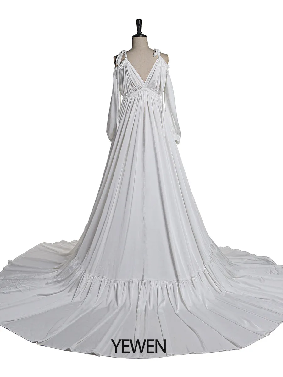 Sexy Shoulderless Maternity Evening Dress Long Pregnant Women Fancy Pregnancy Dress Elegence Maxi Gown Photo Shoot DY21721