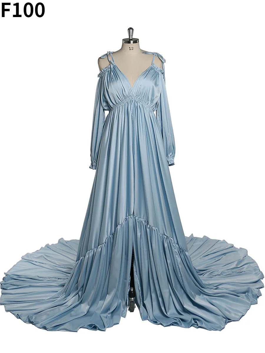 Sexy Shoulderless Maternity Evening Dress Long Pregnant Women Fancy Pregnancy Dress Elegence Maxi Gown Photo Shoot DY21721