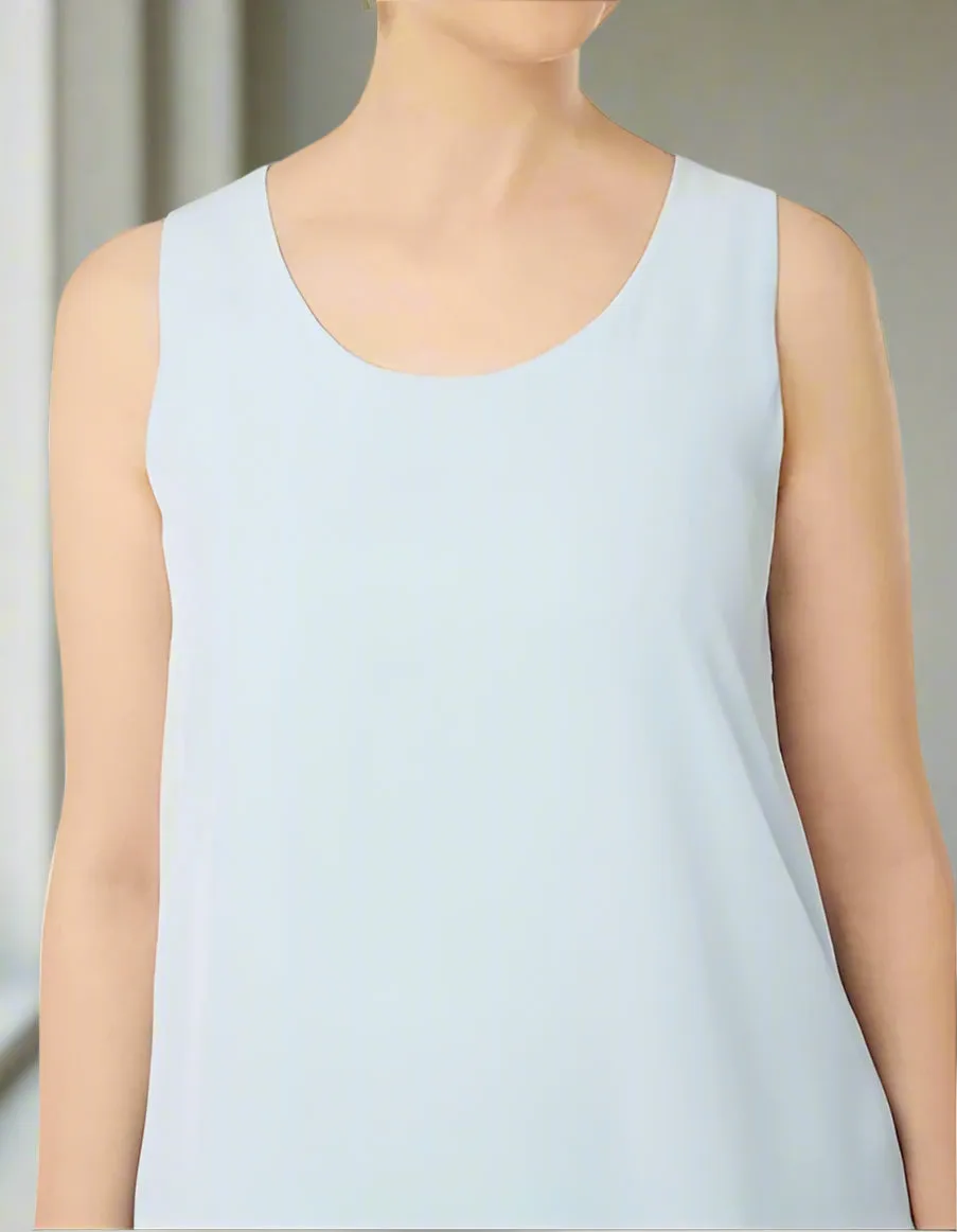 Sky Blue Simple Chiffon Sleeveless Ankle Length Mother of the Bride Dress