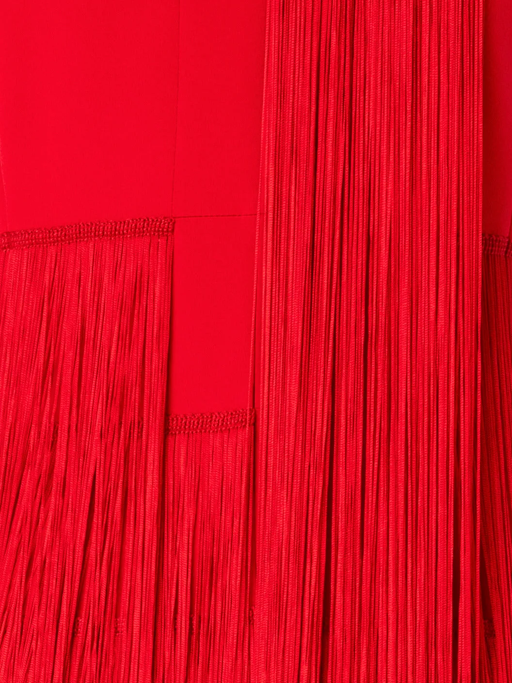 Sleeveless Silk Dress with Fringes