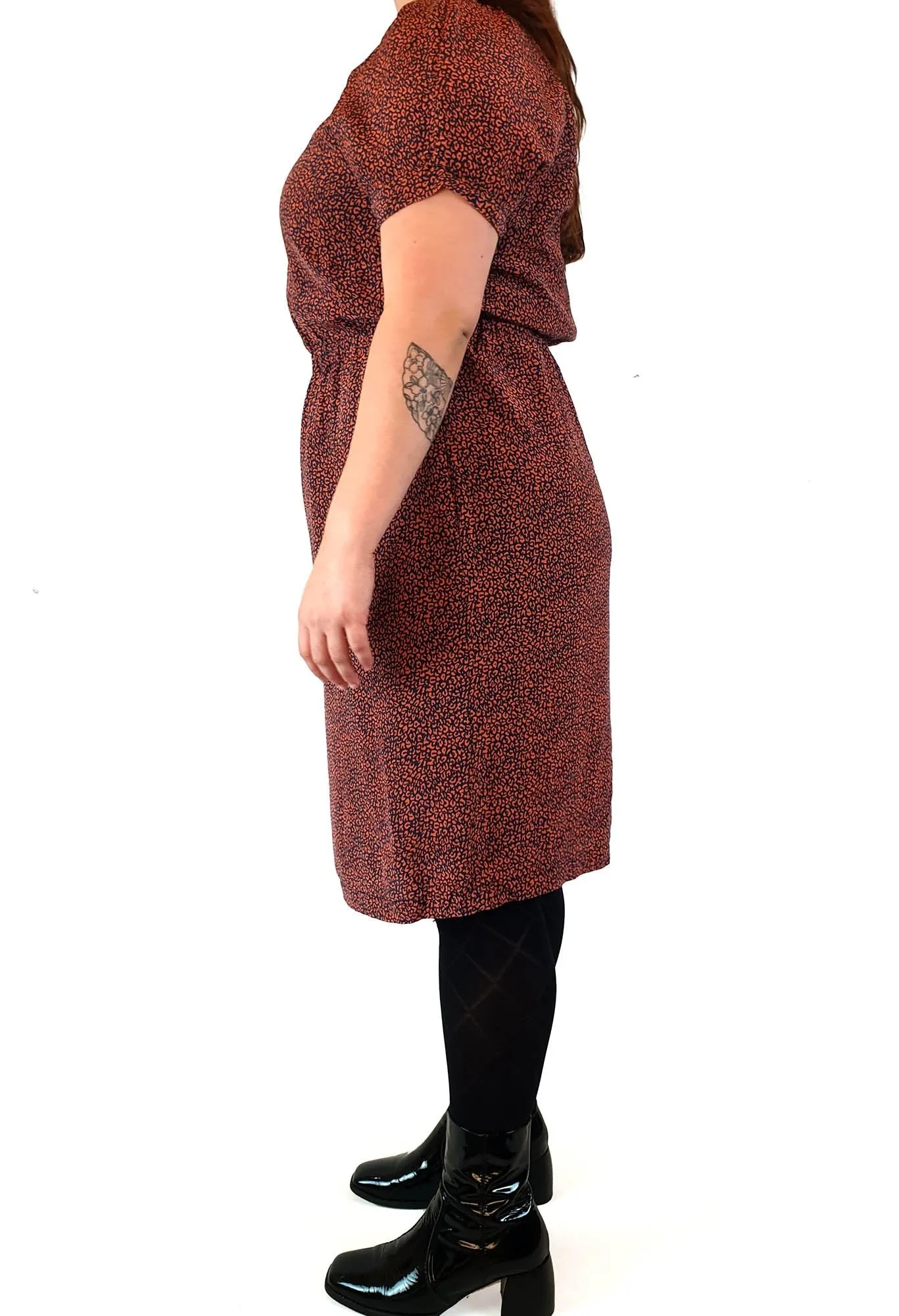 Sportscraft red print 100% silk dress size 14