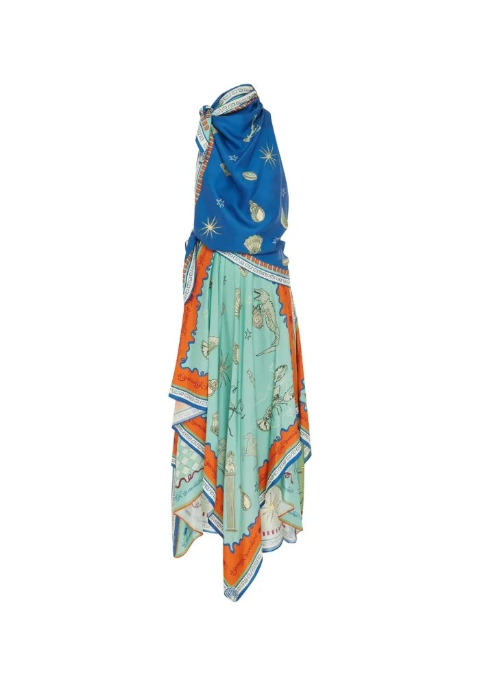 Surrealist Summer Scarf Midi Dress