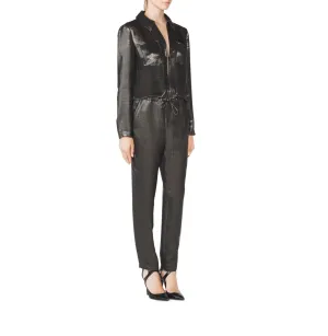 Tamara Mellon Teal Long Sleeved Jumpsuit $1,495 NEW