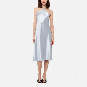 Vestido halter midi de Satin