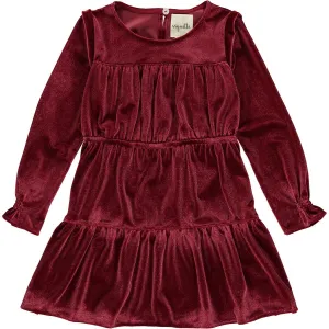 Vignette Bennett Velvet Dress - Burgundy
