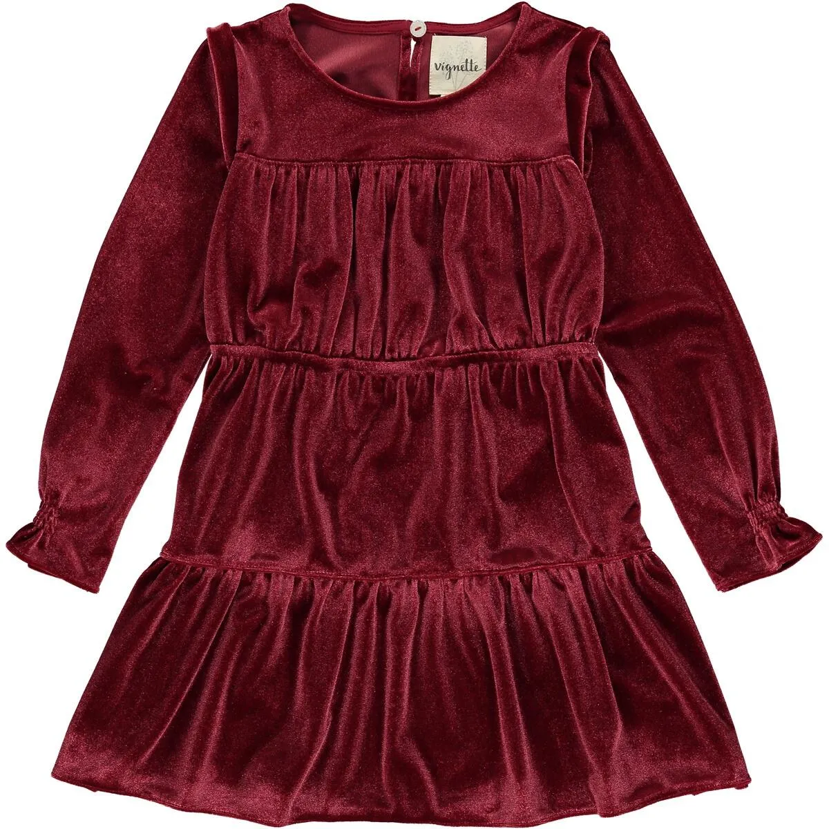 Vignette Bennett Velvet Dress - Burgundy